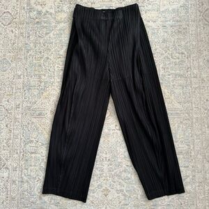 Issey Miyake Pleats Please Black Pants, Size 2